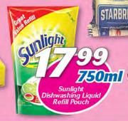 Sunlight Dishwashing Liquid Refill Pouch-750ml
