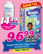 Huggies Boy/Girl Nappy Pants Assorted 30's/32's/34's/36's