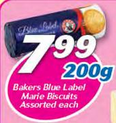Bakers Blue Label Marie Biscuits Assorted-200g