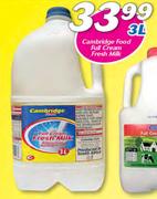 Cambridge Food Full Cream Fresh Milk-3Ltr
