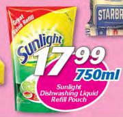 Sunlight Dishwashing Liquid Refill Pouch-750ml