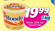 Rondo 20% Fat Spread Tub-1Kg