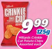 Willards Crinkle Cut Potato Chips Assorted-125g
