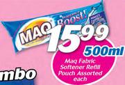 Maq Fabric Softener Refill Pouch Assorted-500ml