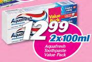 Aquafresh Toothpaste Value Pack-2x100ml