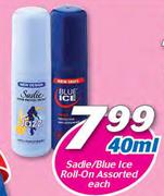 Sadie/Blue Ice Roll On Assorted-40ml Each