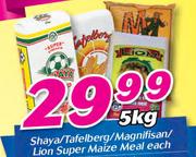 Shaya/Tafelberg/Magnifisan/Lion Super Maize Meal-5Kg