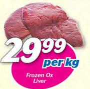 Frozen Ox Liver-Per Kg