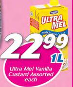 Ultra Mel Vanilla Custard Assorted-1Ltr Each