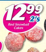 Red Snowball Cakes-2's