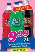 Sparletta Soft Drink Assorted-2Ltr Each