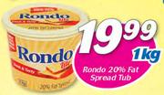 Rondo 20% Fat Spread Tub-1Kg