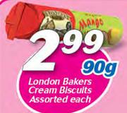 London Bakers Cream Biscuits Assorted-90g