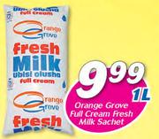 Orange Grove Full Cream Fresh Milk Sachet-1Ltr