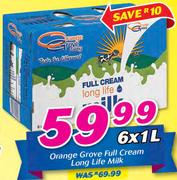 Orange Grove Full Cream Long Life Milk-6x1Ltr