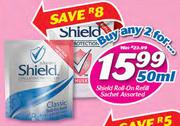 Shield Roll-On Refill Sachet Assorted-2x50ml