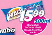 Maq Fabric Softener Refill Pouch Assorted-500ml