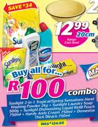 Sunlight 2 In 1 Tropical/Spring Sensations Hand Washing Powder Bundle