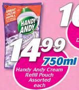 Handy Andy Cream Refill Pouch Assorted-750ml