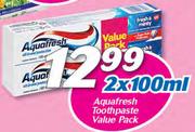 Aquafresh Toothpaste Value Pack-2x100ml