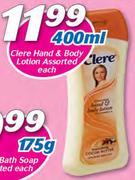 Clere Hand & Body Lotion Assorted-400ml