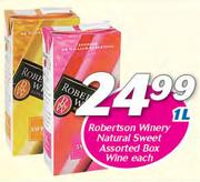 Robertson Winery Natural Sweet Assorted Box Wine-1Ltr