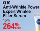 Nivea Q10 Anti Wrinkle Power Expert Wrinkle Filler Serum-15ml Each
