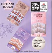 Elegant Touch False Nails 24 Nails Assorted-Per Pack