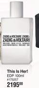 Zadig & Voltaire This Is Her EDP-100ml