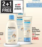 Aveeno Daily Emollient Body Wash 300ml Or Cream 200ml-Each