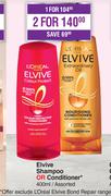L'Oréal Elvive Shampoo Or Conditioner Assorted-For 2 x 400ml