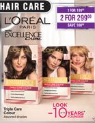 L'Oreal Triple Care Colour (Assorted Shades)-For 1