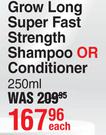 Marc Anthony Grow Long Super Fast Strength Shampoo Or Conditioner-250ml Each