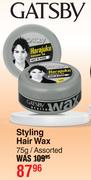 Gatsby Styling Hair Wax Assorted-75g
