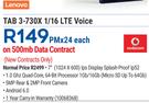 Lenovo Tab 3 730X 1/16 LTE Voice-On 500MB Data