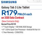 Samsung Galaxy Tab 3 Lite Tablet-On 2GB Data