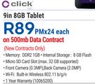 Click 9" 8GB Tablet-On 500MB Data