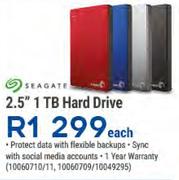 Seagate 2.5" 1TB Hard Drive-Each