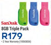 Sandisk 8GB Triple Pack