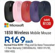 Microsoft 1850 Wireless Mobile Mouse-Each