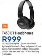 JBL T450 BT Headphones