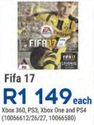 Fifa 17 For Xbox 360/PS3/Xbox One And PS4-Each