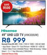 Hisense 49" UHD LED TV 49K300UW