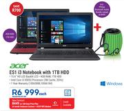 Acer ES1 i3 Notebook With 1TB HDD-Each 