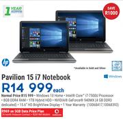 HP Pavilion 15 i7 Notebook-Each 