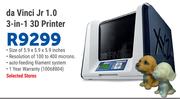Da Vinci Jr 1.0 3 In 1 3D Printer