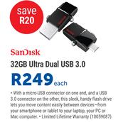 Sandisk 32 GB Ultra Dual USB 3.0-Each