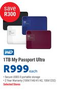 WD 1TB My Passport Ultra-Each