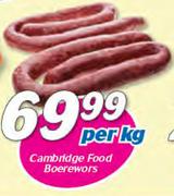 Cambridge Food Boerewors-Per Kg