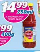 Cambridge Food Tomato Sauce-750ml